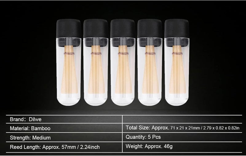 GOTOTOP 5 Pcs Bamboo Bassoon Reeds Medium Bassoon Reeds Box Instrument Accessories, 71 X 21 X 21 Mm - Image 5